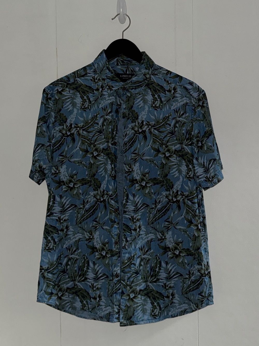 M&S Limited tropical patterned short sleeve cotton button-down shirt - Picture 3 of 5